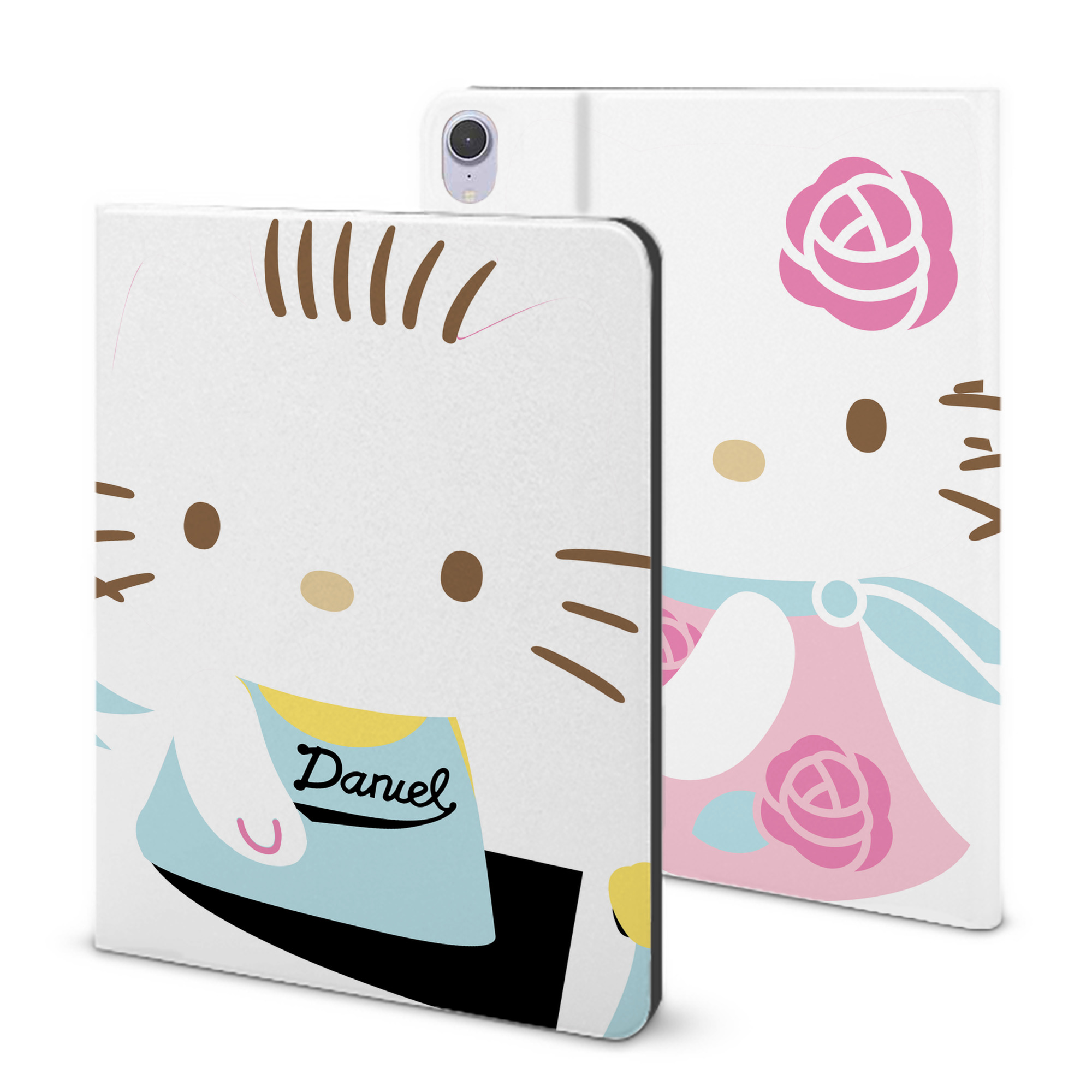 （画像用） Hello Kitty ハローキティ IPad ケース ブック型 PUレザー TPU 耐衝撃 軽量 薄型 ペン収納なし 全面保護 IPad 各モデル対応